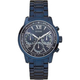 Guess Chronograph Multifunction Blue Dial Blue Steel Strap Watch For Women - W0330L6