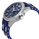 Guess Oasis Multifunction Blue Dial Two Tone Steel Strap Watch for Men- W0366G2