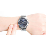 Guess Horizon Chronograph Quartz Blue Dial Silver Steel Strap Watch for Men - W0379G3