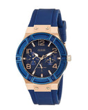 Guess Jet Setter Analog Quartz Blue Dial Blue Rubber Strap Watch For Women - W0571L1