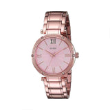 Guess Park Ave Quartz Rose Gold Dial Rose Gold Steel Strap Watch For Women - W0636L2