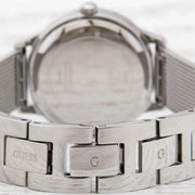 Guess Chelsea Crystals Black Dial Silver Mesh Bracelet Watch For Women  - W0647L5