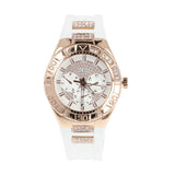 Guess Luna Diamonds White Dial White Rubber Strap Watch for Women - W0653L4