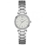 Guess Park Ave White Dial Silver Steel Strap Watch for Women - W0767L1
