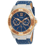 Guess Limelight Quartz Analog Blue Dial Blue Denim Strap Watch For Women - W0775l10