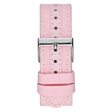 Guess Limelight Quartz Diamonds Pink Dial Pink Denim Strap Watch For Women - W0775l15