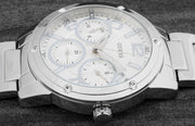 Guess Confetti Silver Dial Silver Steel Strap Watch for Women - W0778L1