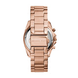 Michael Kors Camille Chronograph White Dial Rose Gold Steel Strap Watch For Women - MK7271