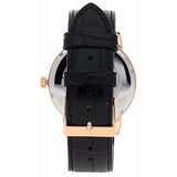Guess Delancy Quartz Silver Dial Black Leather Strap Watch For Men - W0870G2