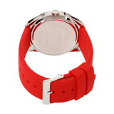 Guess G-Twist Silver Dial Red Rubber Strap Watch for Women - W0911L9