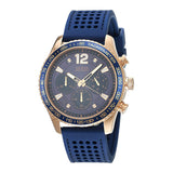 Guess Fleet Blue Dial Blue Rubber Strap Watch for Men - W0971G3