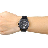 Guess Marina Chronograph Black Dial Black Rubber Strap Watch for Women - W1025L3