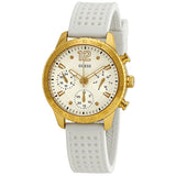 Guess Marina Multifunction White Dial White Rubber Strap Watch for Women - W1025L5