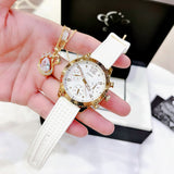 Guess Marina Multifunction White Dial White Rubber Strap Watch for Women - W1025L5