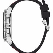 Guess Octane Chronograph Black Dial Two Tone Silicone Strap Watch For Men - W1047G1