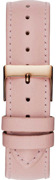 Guess Wonderlust Beige Dial Pink Leather Strap Watch for Women - W1065L1