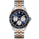 Guess Odyssey Blue Dial Two Tone Steel Strap Watch For Men - W1107G3