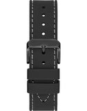 Guess Odyssey Quartz Black Dial Black Silicone Strap Watch For Men - W1108G3