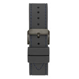 Guess Odyssey Blue Dial Grey Rubber Strap Watch For Men - W1108G6