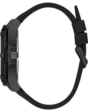 Guess Genesis Quartz Black Dial Black Silicone Strap Watch For Men - W1254G2