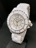 Chanel J12 Diamonds Quartz Ceramic White Dial White Steel Strap Watch for Women - J12 H2422