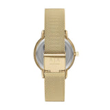 Armani Exchange Lola Analog Gold Dial Gold Mesh Strap Watch For Women - AX5536