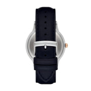 Emporio Armani Renato Analog Blue Dial Blue Leather Strap Watch For Men - AR11188