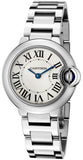 Cartier Ballon Bleu De Cartier White Dial Silver Steel Strap Watch for Women - W69010Z4