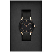 Daniel Wellington Iconic Motion Black Dial Black Rubber Strap Watch For Men - DW00100425