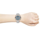 Tommy Hilfiger Ari Diamonds Blue Dial Silver Steel Strap Watch for Women - 1781976