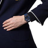 Jam Tangan Tag Heuer Carrera Quartz dengan Dial Biru dan Tali Kulit Anak Sapi Biru untuk Wanita - WAR1112.FC6391