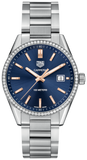 Tag Heuer Carrera Quartz Diamonds Blue Dial Silver Steel Strap Watch for Women - WAR1114.BA0601