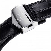 Tag Heuer Carrera Automatic Black Dial Black Leather Strap Watch for Men - WAR201A.FC6266
