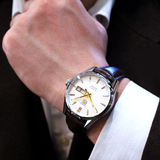 Tag Heuer Carrera Calibre 5 Jam Tangan Tali Kulit Coklat Dial Putih Otomatis untuk Pria - WAR201D.FC6291