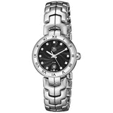 Tag Heuer Link Quartz Diamonds Black Dial Silver Steel Strap Watch for Women - WAT1410.BA0954