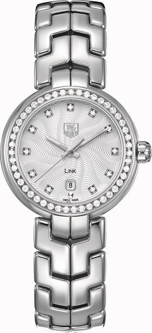 Tag Heuer Link Diamonds Silver Dial Silver Steel Strap Watch for Women - WAT1414.BA0954