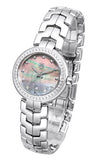 Tag Heuer Link Diamonds Trilogy Cameron Diaz Quartz Mother of Pearl Dial Silver Steel Strap Watch for Women - WAT1419.BA0954