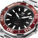 Jam Tangan Pria Tag Heuer Aquaracer Dial Hitam dengan Tali Baja Perak - WAY101B.BA0746