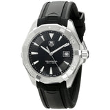 Tag Heuer Aquaracer Quartz Black Dial Black Rubber Strap Watch for Men - WAY1110.FT8021