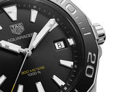 Tag Heuer Aquaracer Black Dial Silver Steel Strap Watch for Men - WAY111A.BA0928