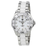 Tag Heuer Aquaracer Diamonds White Dial Two Tone Steel Strap Watch for Women - WAY131D.BA0914