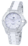 Tag Heuer Aquaracer Diamonds White Dial Two Tone Steel Strap Watch for Women - WAY131F.BA0914