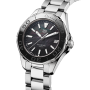 Tag Heuer Aquaracer Quartz Black Dial Silver Steel Strap Watch for Women - WAY131K.BA0748