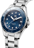 Tag Heuer Aquaracer Diamonds Blue Dial Silver Steel Strap Watch for Women - WAY131L.BA0748