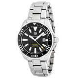 Tag Heuer Aquaracer Black Dial Silver Steel Strap Strap Watch for Men - WAY201A.BA0927