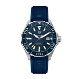 Tag Heuer Aquaracer Calibre 5 Jam Tangan Tali Karet Biru Dial Biru Otomatis untuk Pria - WAY201B.FT6150