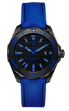 Jam Tangan Tag Heuer Aquaracer Calibre 5 Automatic Titanium Blue Dial Blue Nylon Strap untuk Pria - WAY208B.FC6382