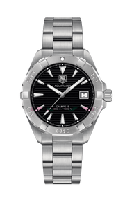 Tag Heuer Aquaracer Automatic Black Dial Silver Steel Strap Watch for Men - WAY2110.BA0928