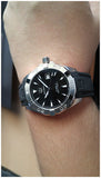 Tag Heuer Aquaracer Automatic Caliber 5 Black Dial Black Rubber Strap Watch for Men - WAY2110.FT8021