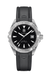 Tag Heuer Aquaracer Automatic Caliber 5 Black Dial Black Rubber Strap Watch for Men - WAY2110.FT8021